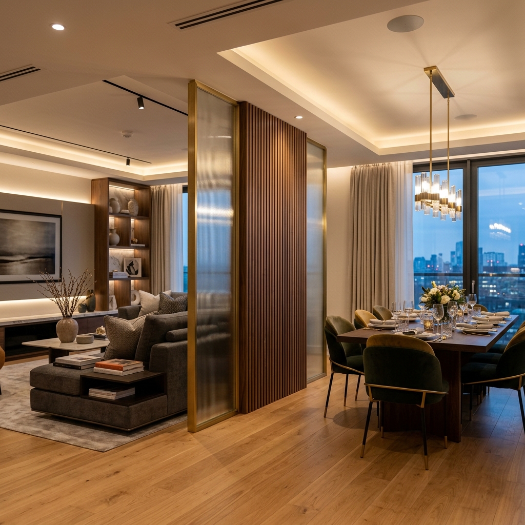 Premium Media Units & Partition Wall Design Image 2